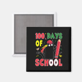 Aimant Chat Drôle 100 Jours D'École Crayon Kitten 100ème (Recto/Verso)
