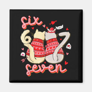 Aimant Chat Drôle 67 Mème Six Sept Argot Gen Alpha Enfant