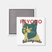 Aimant Chat drôle avec la langue sortie (Recto/Verso)