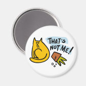 Aimant Chat drôle et pot de fleurs renversé (Recto/Verso)