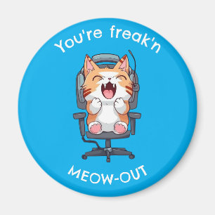 Aimant Chat Drôle qui Meow à Bloc