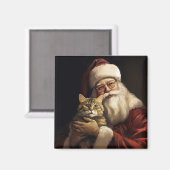 Aimant Chat du Bengale avec Noël du Père Noël (Recto/Verso)