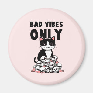 Aimant Chat Edgy - Vibes Mauvaises Seulement