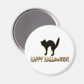 Aimant Chat effrayant d'Halloween (Recto/Verso)