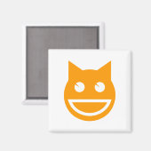 Aimant Chat Emoji souriant (Recto/Verso)