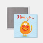 Aimant Chat en amour (Recto/Verso)