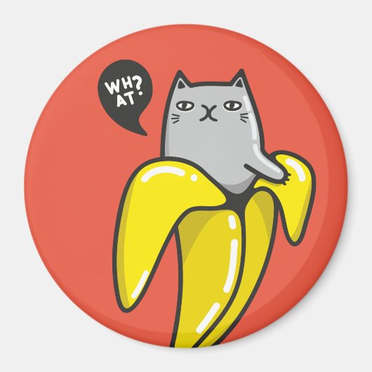 Aimant Chat en banane (Devant)
