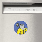 Aimant Chat en banane (In Situ (Lave-vaisselle))