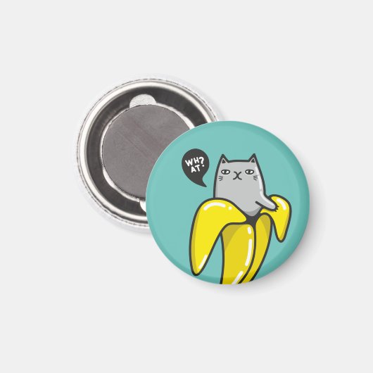 Aimant Chat en banane (Recto/Verso)