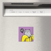 Aimant Chat en banane (In Situ (Lave-vaisselle))