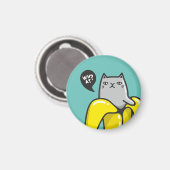 Aimant Chat en banane (Recto/Verso)