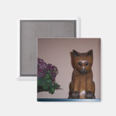 Aimant Chat en bois (Recto/Verso)