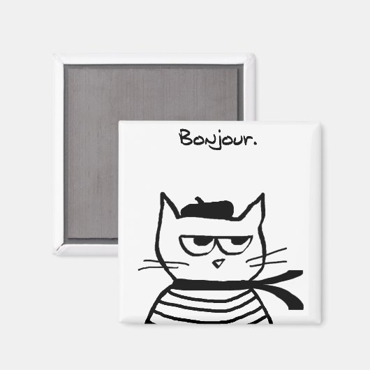 Aimant Chat en colère tellement français (Recto/Verso)
