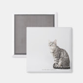 Aimant Chat en train de chercher (Recto/Verso)