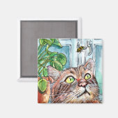 Aimant Chat et abeille (Recto/Verso)