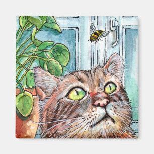 Aimant Chat et abeille