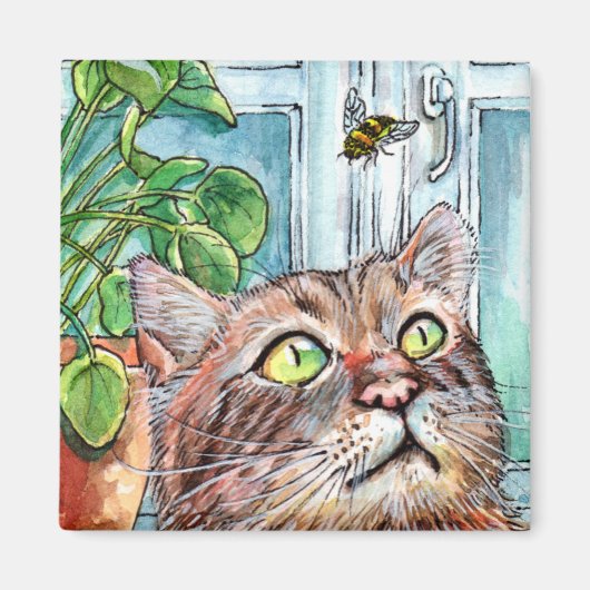 Aimant Chat et abeille (Devant)