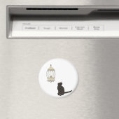 Aimant Chat et cage à oiseaux (In Situ (Lave-vaisselle))