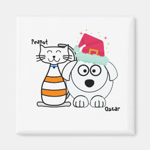 Aimant Chat et chien sur mesure