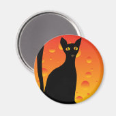 Aimant chat et lune de sorcière (Recto/Verso)