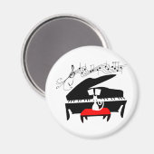 Aimant Chat et piano (Recto/Verso)