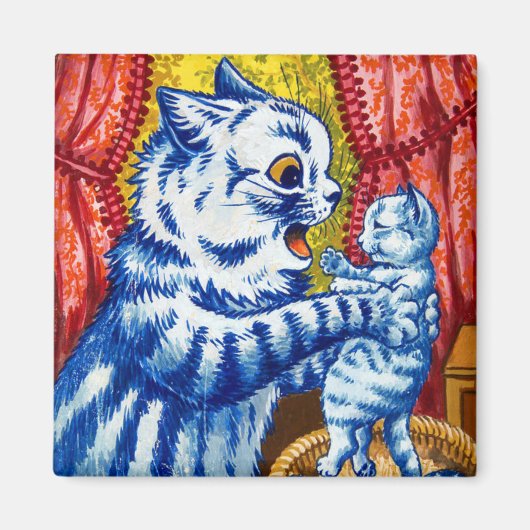 Aimant Chat et ses chatons (Devant)