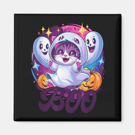 Aimant Chat fantôme Boo (Devant)