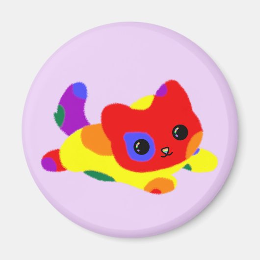 Aimant Chat Fierté LGBT+ (Devant)