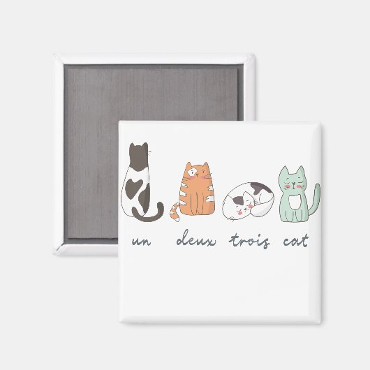 Aimant Chat français mignon (Recto/Verso)