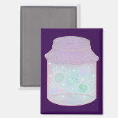 Aimant Chat Galaxie dans un Pot | Art de Chat Kawaii de l (Recto/Verso)