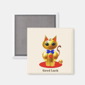 Aimant Chat Golden Lucky (Recto/Verso)