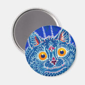 Aimant Chat gothique bleu (Recto/Verso)
