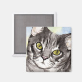 Aimant Chat gris (Recto/Verso)