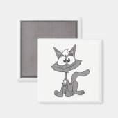 Aimant Chat gris (Recto/Verso)