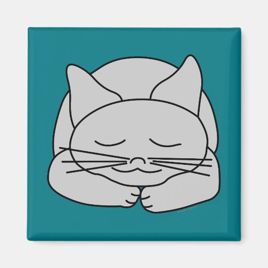 Aimant Chat gris dormant (Devant)