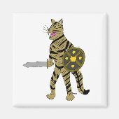 Aimant Chat guerrier (Devant)