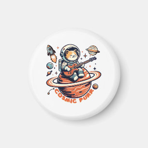 Aimant Chat guitariste astro Cosmic Purr