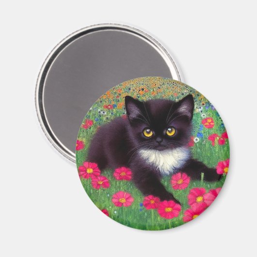 Aimant Chat Gustav Klimt Tuxedo (Recto/Verso)