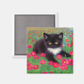 Aimant Chat Gustav Klimt Tuxedo (Recto/Verso)