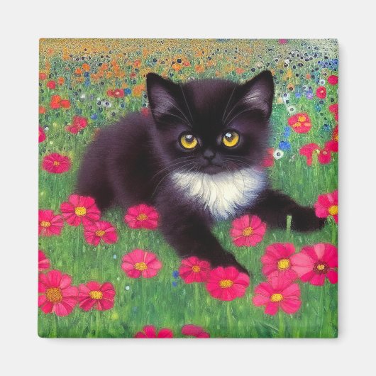 Aimant Chat Gustav Klimt Tuxedo (Devant)