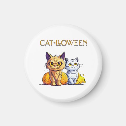 Aimant Chat Halloween  (Devant)