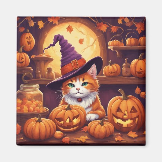 aimant chat halloween #7 (Devant)
