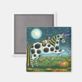 Aimant CHAT HALLOWEEN SPOTTÉ PONY & BAT CHAT Whimsical (Recto/Verso)