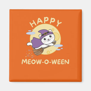 Aimant Chat Happy Halloween Happy Meow-o-ween heureux