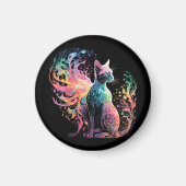 Aimant Chat Holographique Spectral : Un Prisme d'Élégance (Devant)