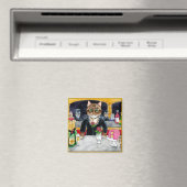 Aimant Chat impressionniste mignon, souris, Manet, Paris (In Situ (Lave-vaisselle))