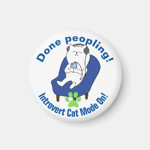 Aimant Chat Introverti