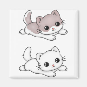Aimant Chat Kawaii Feline Little Chat Tender Chibi
