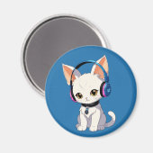 Aimant Chat Kawaii Parfait (Recto/Verso)