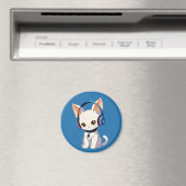 Aimant Chat Kawaii Parfait (In Situ (Lave-vaisselle))